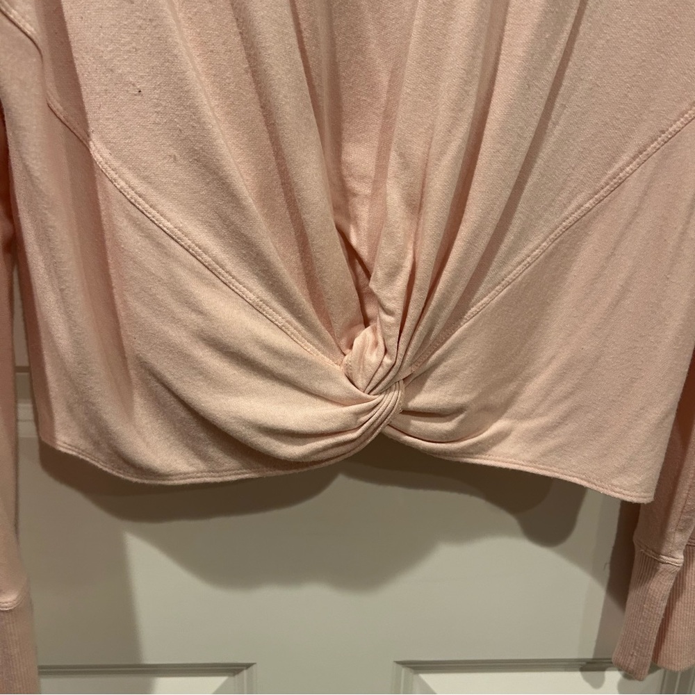 Athleta Light Pink Twist Front Long Sleeve Top - Picture 2 of 7